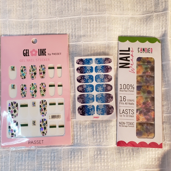3 diffetent setsSplatter design nail polish strips - Picture 3 of 9